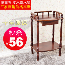 Chess room Tea rack Club tea cart Mahjong machine table side a few solid wood small coffee table table Sofa side a few shelves