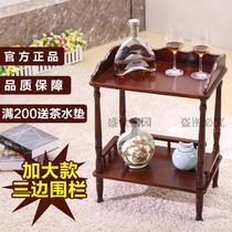 European round small coffee table Sofa side Mahjong table corner Simple chess and card room small table Solid wood telephone stand