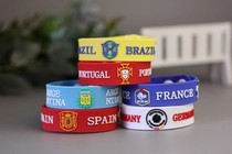 2018 World Cup National team PVC hand with silicone bracelet fan souvenir French emblem mascot