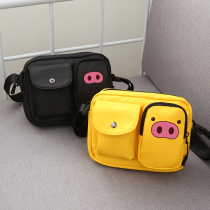 New small bag female Korean version of new wild cute piggy wide shoulder strap ins shoulder bag mobile phone bag trampoline bag