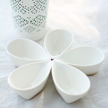 zakka fleshy flowerpot plant flowerpot ceramic flowerware white drop-shaped home ornaments