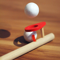 Educational ball blowing toy Italian childrens wooden 80 after nostalgic suspended floating ball Magic Magic blowing balloon