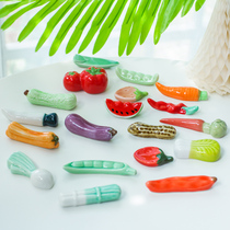 zakka Japanese-style creative furniture ornaments Cute Ceramic home accessories Vegetable chopstick rack pen drag decorations