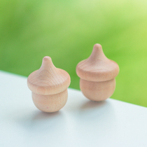 Childrens wooden acorn gyro small toy primary color multicolored wooden Wood cute animal opening promotion