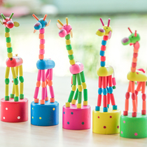 Wooden Swing Small Animal Pendulum suit Home Decorative Pint Cute Fields Garden Wind Rock Giraffe Pendulum