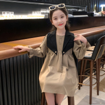 Girls long sleeve dress 2021 new spring and autumn foreign style little girl princess dress