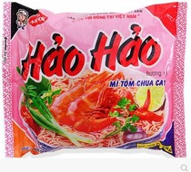 12 packs of Vietnam imported instant noodles haohao noodles sour and spicy shrimp noodles Fast food noodles Instant noodles simple noodles