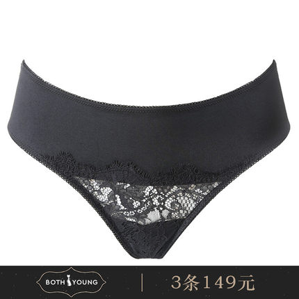 BOTHYOUNG宝诗嫣女性感蕾丝面料内裤低腰三角裤镂空内衣-tmall.com天猫