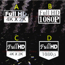 2K4k video screen certification logo sticker TV HD fever FULLHD Blu-ray 1080P monitor metal sticker
