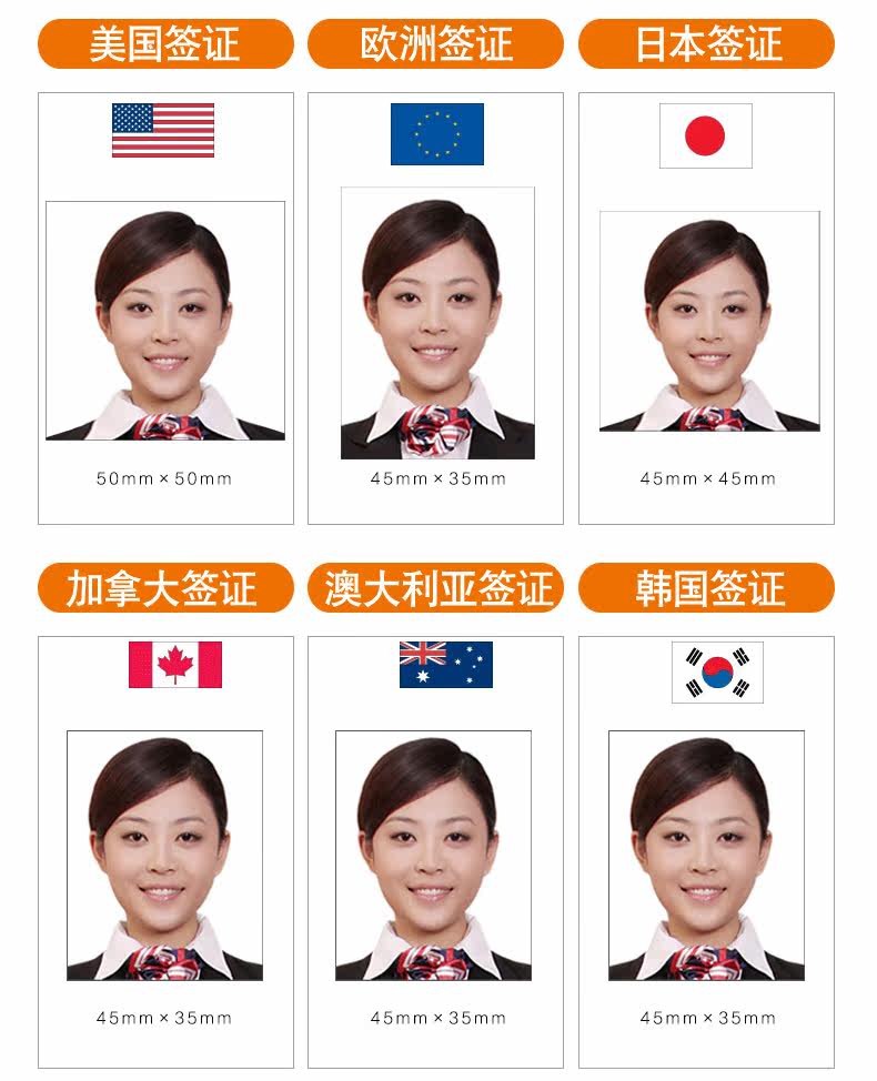 证件照冲印照片冲洗1寸2寸日本美国护照 签证