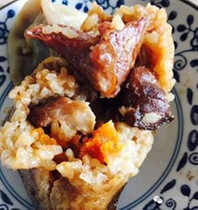 Suzhou characteristic zongzi long zongzi four pieces of meat zongzi 5