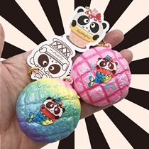 New squsihyfun panda pineapple bag slow rebound squishhy pendant cute pu bread