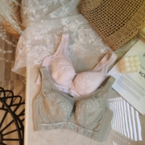 Thin gathering adjustment bra no sponge soft steel ring large size collocation milk containing big chest small BCDE underwear