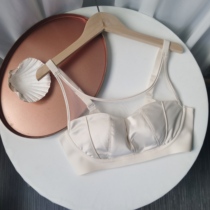 Gentle hazy beautiful clothes no traces light luxury custom forged White bratless anti-light underwear