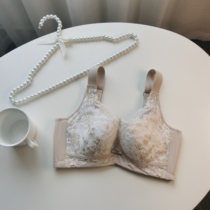 Soft steel ring breathable upper care lace sexy and comfortable modal four-breasted breasts CD cup silk adjustment bra
