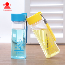 Rich Light Space Cup With Tea Drain With Hand Cups Children Student Male And Female Portable Water Cups Plastic Tea Cups