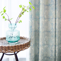 Curtain cloth 2021 new Nordic wind living room floor-to-ceiling window jacquard curtain finished simple modern bedroom shading cloth