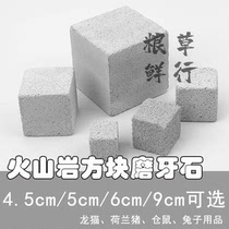 Volcanic Rock Block Grindstone Grindstone Small Animal Grindstone Dutch Pig Dragon Cat Tian Geranium Hamster Rabbit Grindstone