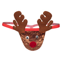 Christmas Tiny pants Mens singles Briefs Mens Delight with Tumens Underpants Sex Life Open Crotch Disturbance Sexy Cute Cute