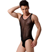 Sex underwear Mens special sex pajamas Sexy men wear mens transparent passion mens mesh one-piece