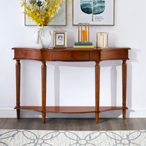 American full solid wood Xuanguan Table Xuan Entrance Door Retro Decoration Cabinet Sofa Back A Few Wall Side Cabinets New Chinese Narrow Table