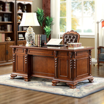 American solid wood desk computer desk for home big class desk boss book room imitation ancient writing desk