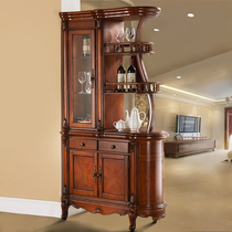 Eurostyle Hall Cabinet Xuanguan Partition Cabinet Living-room Screen Cabinet Door Hall Door Hall Double Sided Hyun Guan Cabinet American Wine Cabinet