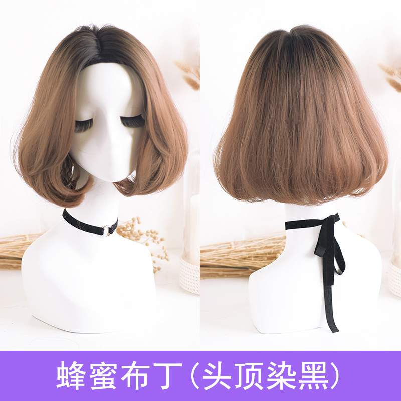 images 4:Wig female short hair bobo Korean wave waves medium-shaped short curly hair natural fluffy net red whole wig images 4:Wig female short hair bobo Korean wave waves medium-shaped short curly hair natural fluffy net red whole wig