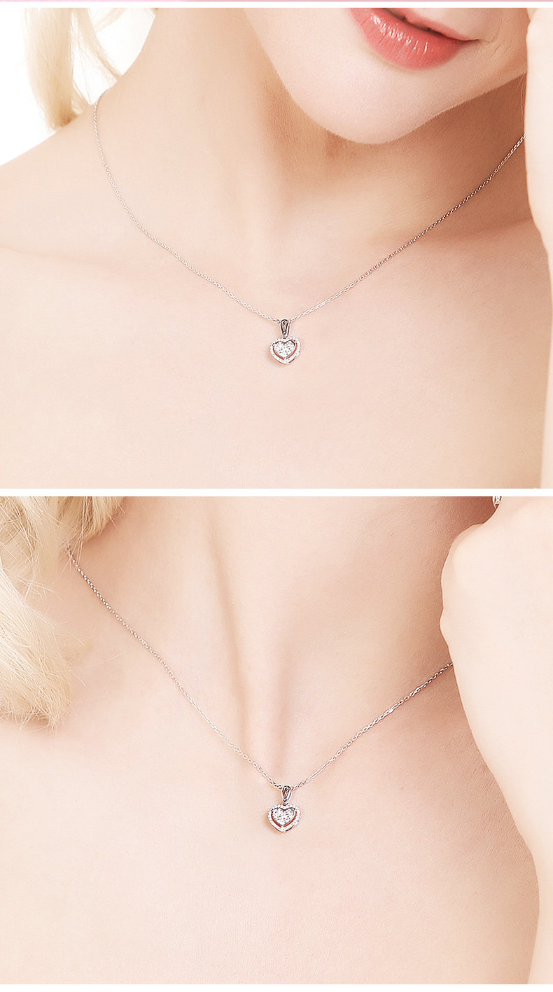 珂兰白金群镶钻石吊坠女正品专柜一克拉18k铂金30分砖石锁骨项链p