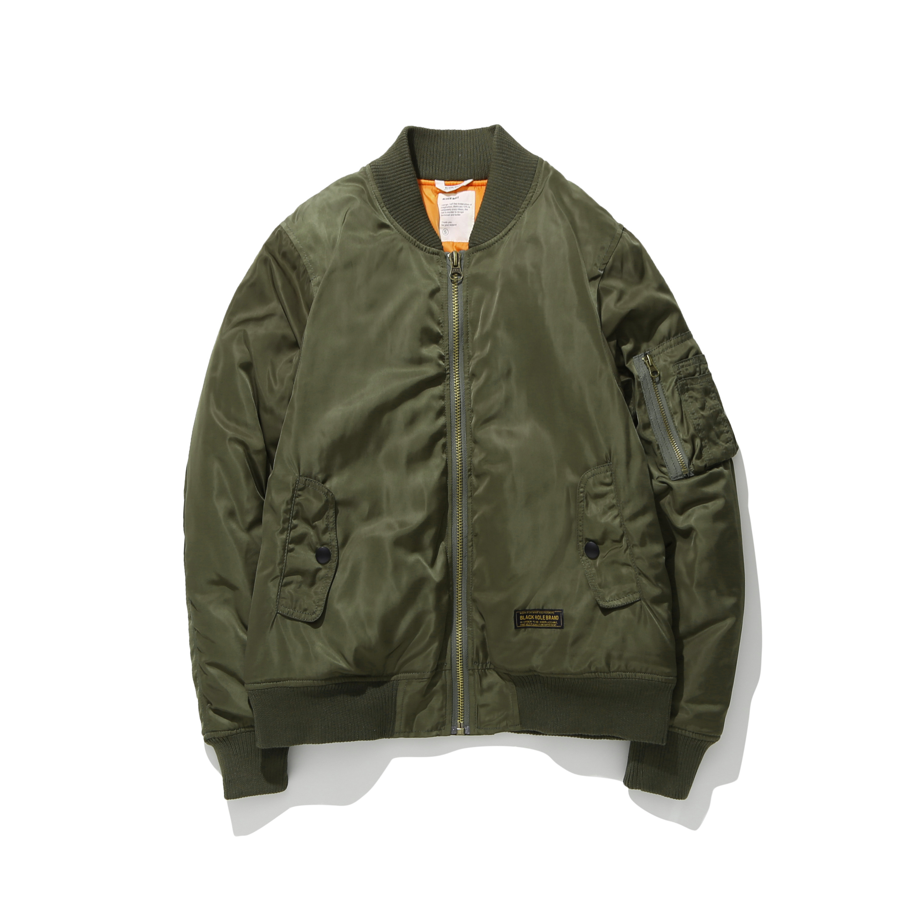 black hole 空军ma-1 飞行夹克棒球棉服加厚男外套