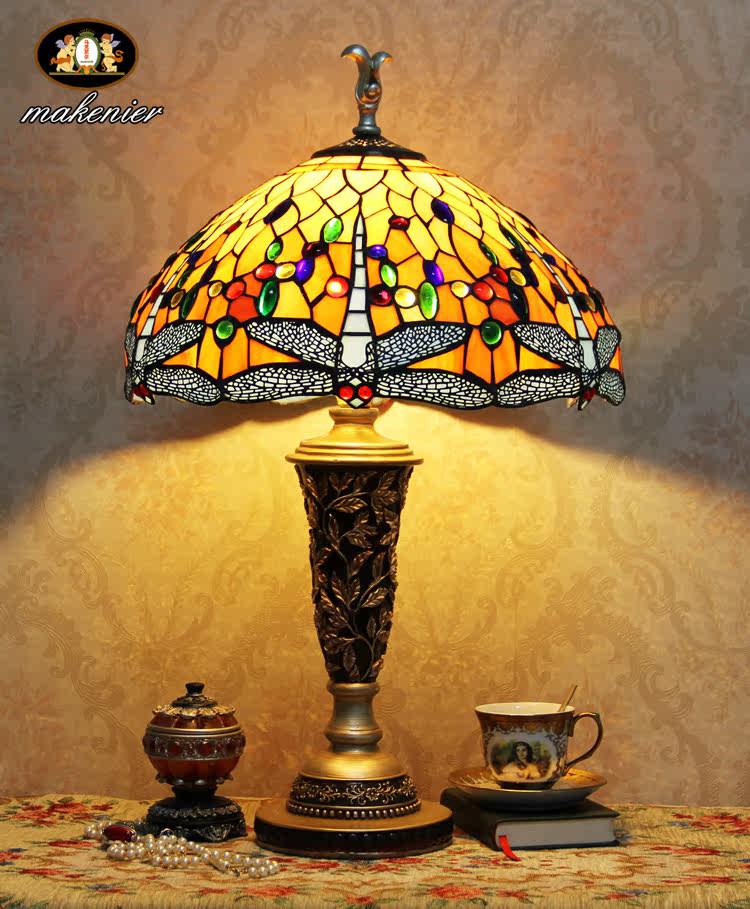蒂凡尼蜻蜓角几巴洛克复古台灯mknr1447