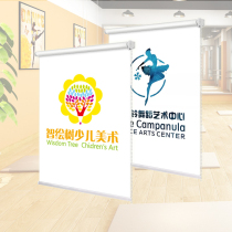 Customized roller blinds blackout sunshade office logo advertising printing lifting roll-up non-hole installation cloth