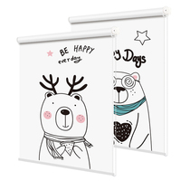 Punch-free installation roll-up lifting curtain childrens room bedroom kitchen bathroom sunscreen and heat insulation full shading roller blind