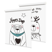 Punch-free installation simple small window sill curtains childrens room bedroom kitchen bathroom waterproof Sun insulation full shading