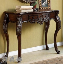 American-style porch table American-style country solid wood porch table simple dressing table European-style porch table small desk KT3001