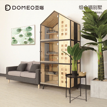 DOMEO combination cat villa Solid wood cat cabinet Ins Wind house cat house Cat cabinet Cat house