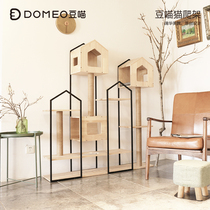 DOMEO bean meow solid wood cat climbing frame Cat scratching post Cat paradise Ins wind toy cat climbing frame Cat house Cat coffee display