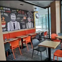 Cafe restaurant dining chair milk tea shop fast food restaurant hamburger restaurant fried chicken restaurant combination table Nordic table Nordic table cake shop