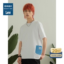 Lee mall with the same 21 summer new standard edition blue gray pocket mens short-sleeved T-shirt tide LMT001471