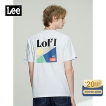 Lee mall with the same 21 spring and summer new comfortable edition printing multi-color mens short-sleeved T-shirt trend L447894DR