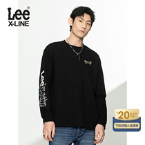 LeeXLINE 21 autumn new comfortable edition printing multi-color mens long-sleeved T-shirt trend LMT0017553RX