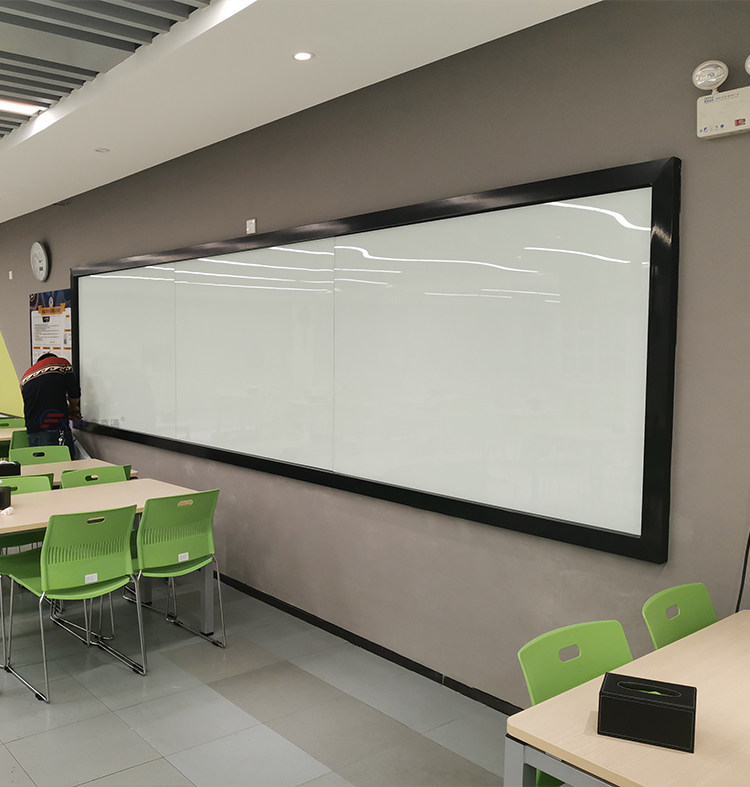 大号磁性钢化玻璃白板挂式玻璃黑板墙超白办公室会议培训写字看板