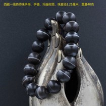 Tibet first-line pharmacist beads hand string bracelet agate bracelet hand beads diameter 1 25cm weight 40 grams