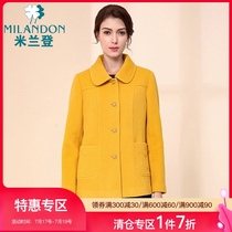 Mirandas new middle-aged womens western-style medium-length wool coat mothers western-style top WJ3F0014