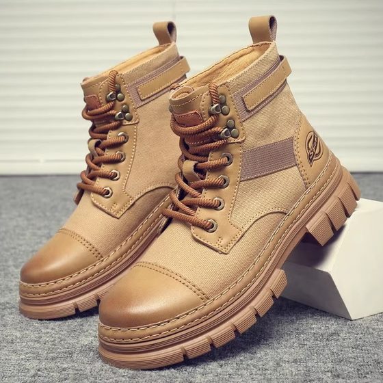 Men's shoes 2025 autumn new water-resistant genuine leather canvas outdoor high-top Martin boots work clothes yellow boots short boots
Men's shoes 2025 autumn new water-resistant genuine leather canvas outdoor high-top Martin boots work clothes yellow boots short boots