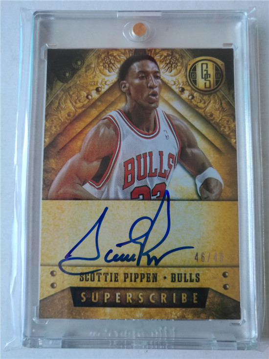 【阿伦出品】nba球星卡 皮蓬49编限量金砖亲笔签名卡 签字卡 卡签