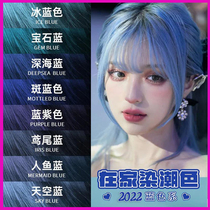 Foggy Blue Black Dyed Hair Cream Female Pure plant herself at home dyed and white hair 2022 explicit white pop