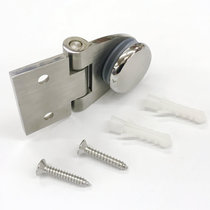 Pure 304 stainless steel solid brushed free glass cabinet wine cabinet door 90 degree single side movable clip hinge hinge