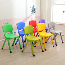 Plastic chair childrens backrest chair non-slip glue stool thickened household bench primary and secondary school students adult chair can be stacked