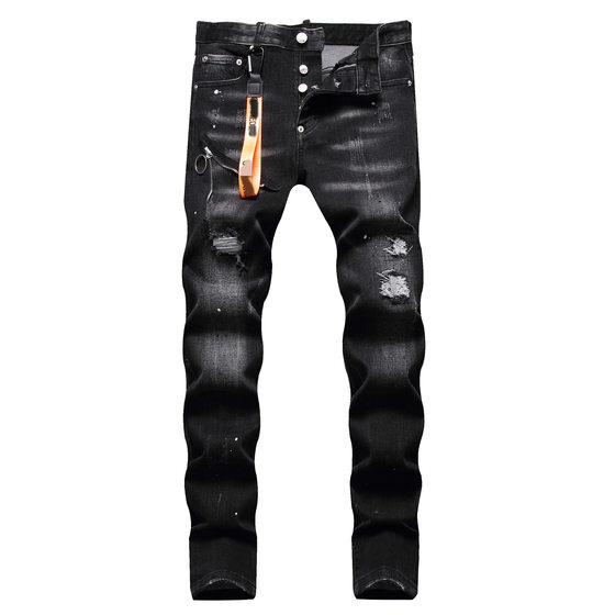 Trendy men's pants four seasons stretch black ripped jeans men's European and American slim feet pants trendy brand trousers
Trendy men's pants four seasons stretch black ripped jeans men's European and American slim feet pants trendy brand trousers
